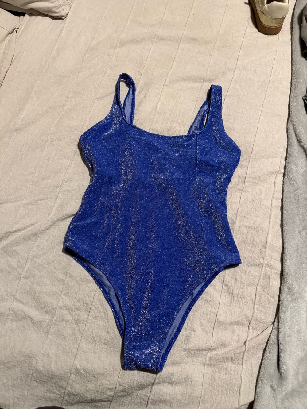 Shimmer Electric Blue One-Piece Swimsuit